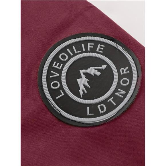 NWT Men's Burgundy Plaid Lined Hooded Jacket | Windbreaker Coat - Picture 9 of 10